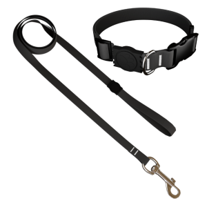 Conjunto Coleira e Guia Classic Preto M