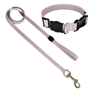Conjunto Coleira e Guia Classic Rosa M