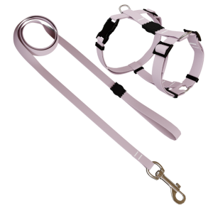 Conjunto Peitoral H e Guia Classic Rosa PP